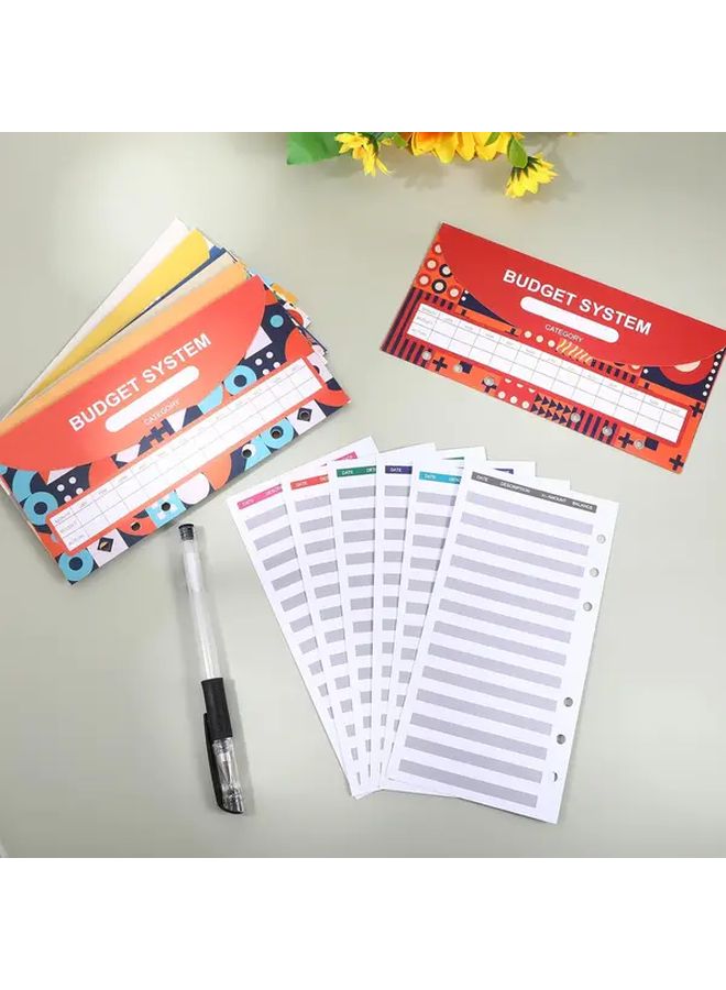 1 Set A6 Expense Tracker Budget Sheets Zipper Cash Envelopes Pen Budget Planning System - Image 5